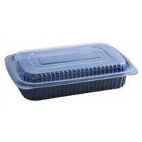 Black rectangle salad container